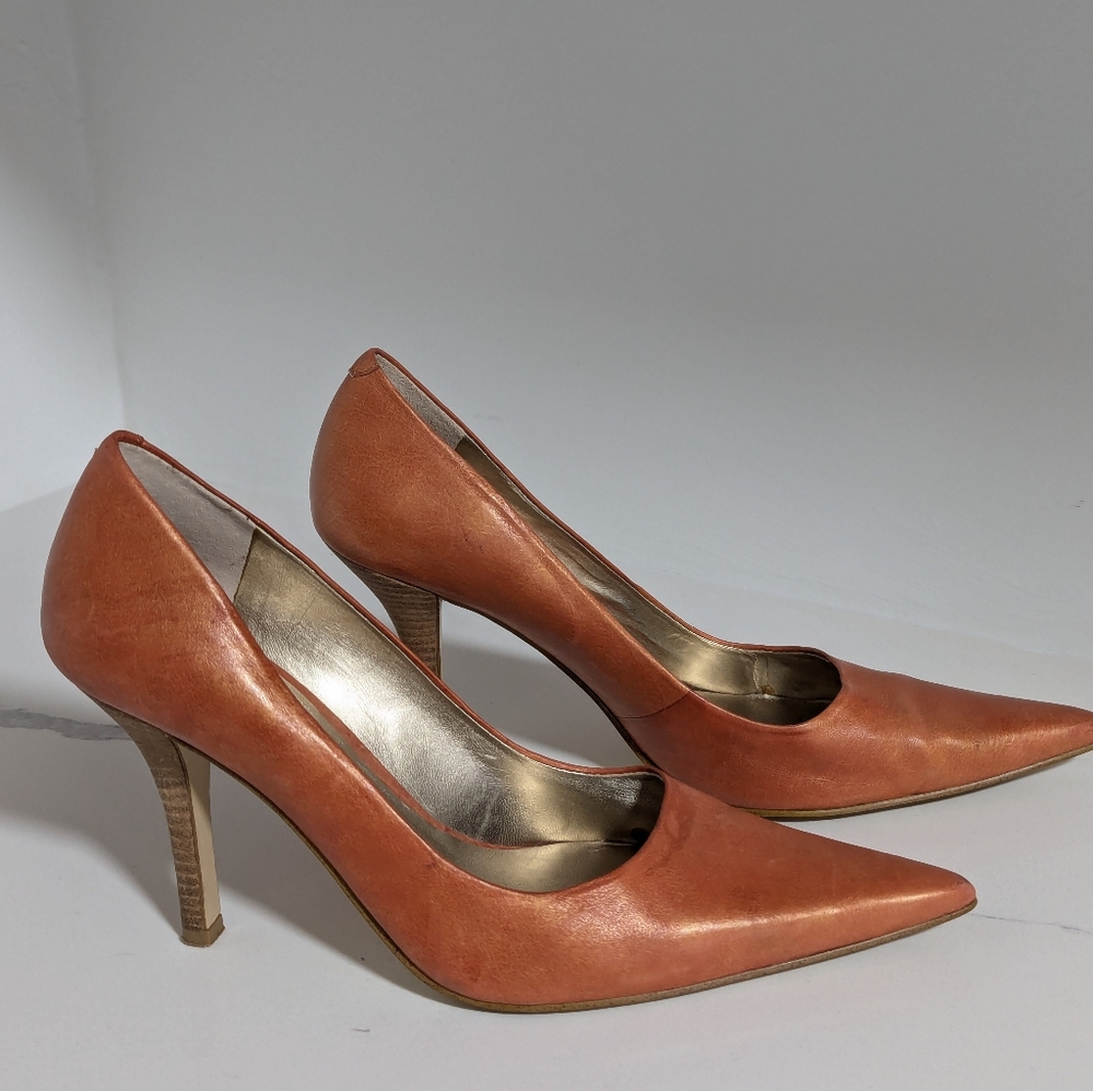 Coral colored NINE WEST heels (size 6)